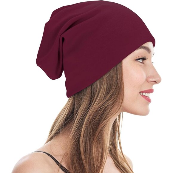 Unisex Slouchy Beanie Cotton Lightweight Beanie Hat Vine - Picture 1 of 8